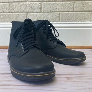 NWOT Dr. Martens Tobias Black Leather Boots Mens 10 Womens 11